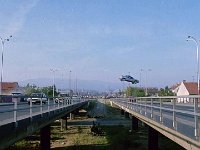 Most Slobode 1986. godine. Snimanje filma Božji Oklop s Jackie Chanom